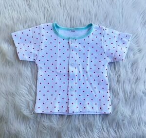 Pink star print half hand jabla ( 3 to 6 months )