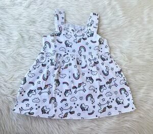 Unicorn print Sleeveless frocks ( 12 to 18 months )