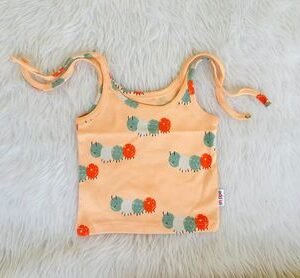 Orange color Knotted jabla ( 3 to 6 months )