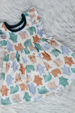 Gummy Bear Print Hand frill frock