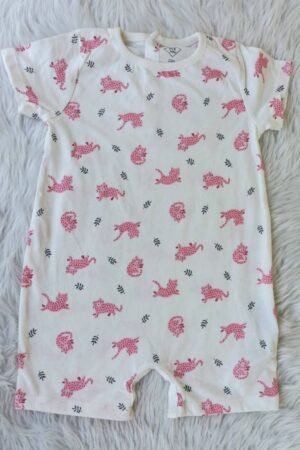 Pink Cheetah Half romper