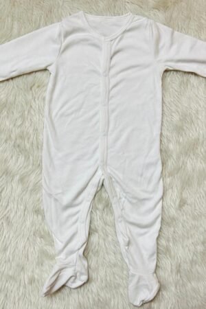 Plain White Jumpsuit ( 3 to 6 months )