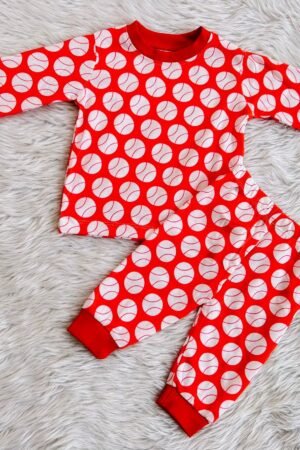 ( 9 to 12 months ) White Ball print Pyjama