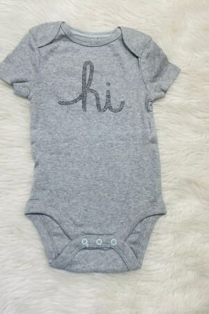 Hi Print Grey Romper ( 6 to 9 months )