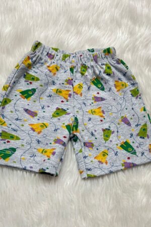 Grey rocket print shorts ( 3 to 6 months )