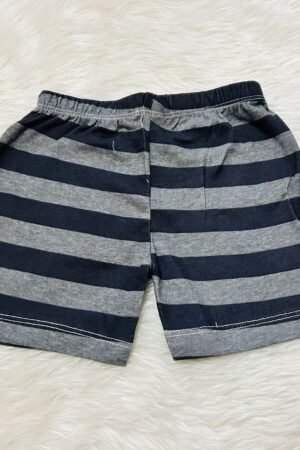 Navy Blue with grey stripped shorts ( 18 to 24 months )