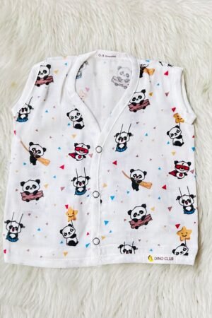 Panda print Muslin jabla ( 0 to 3 months )