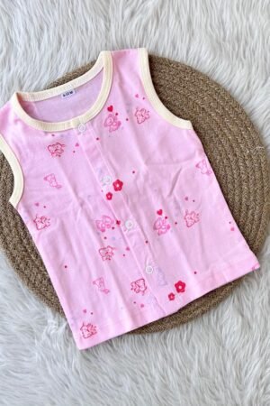 Pink rabbit and teddy print jabla ( 6 to 12 months )