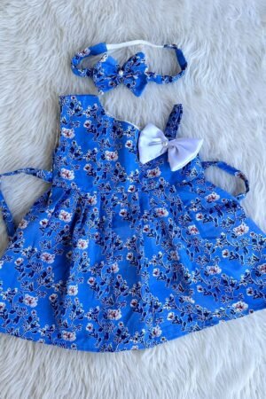 Blue Floral fancy frock