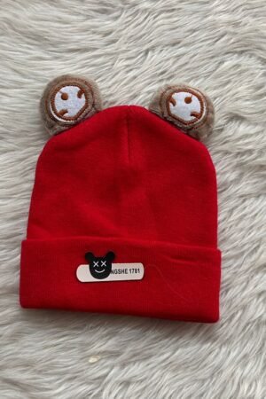 Red woolen cap
