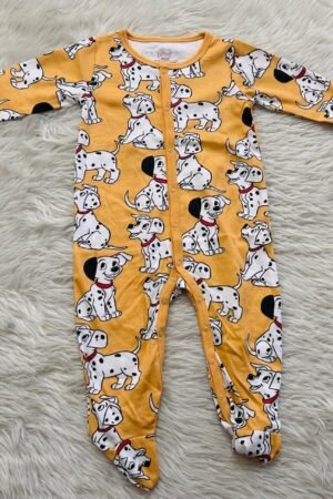 Yellow doggy jumpsuit ( 3 to 6 months )