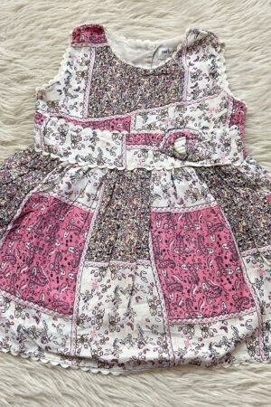 Pink garden cotton frocks ( 12 to 18 months )