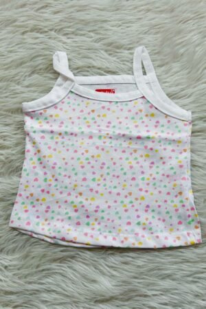 Heart print sleeveless t shirt