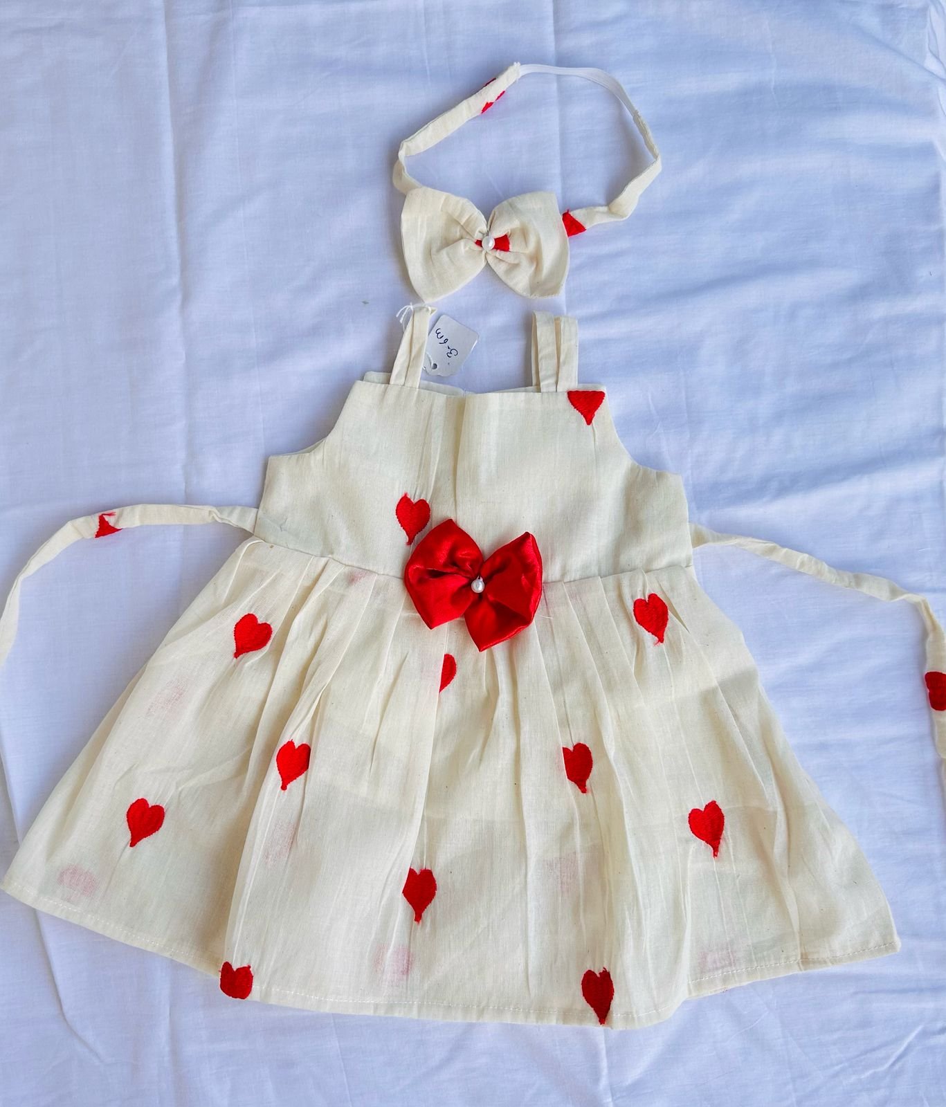 Heart print cotton frock