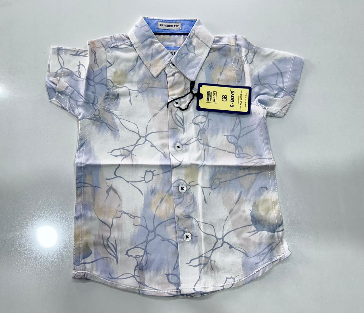 Light grey with blue cotton shirt